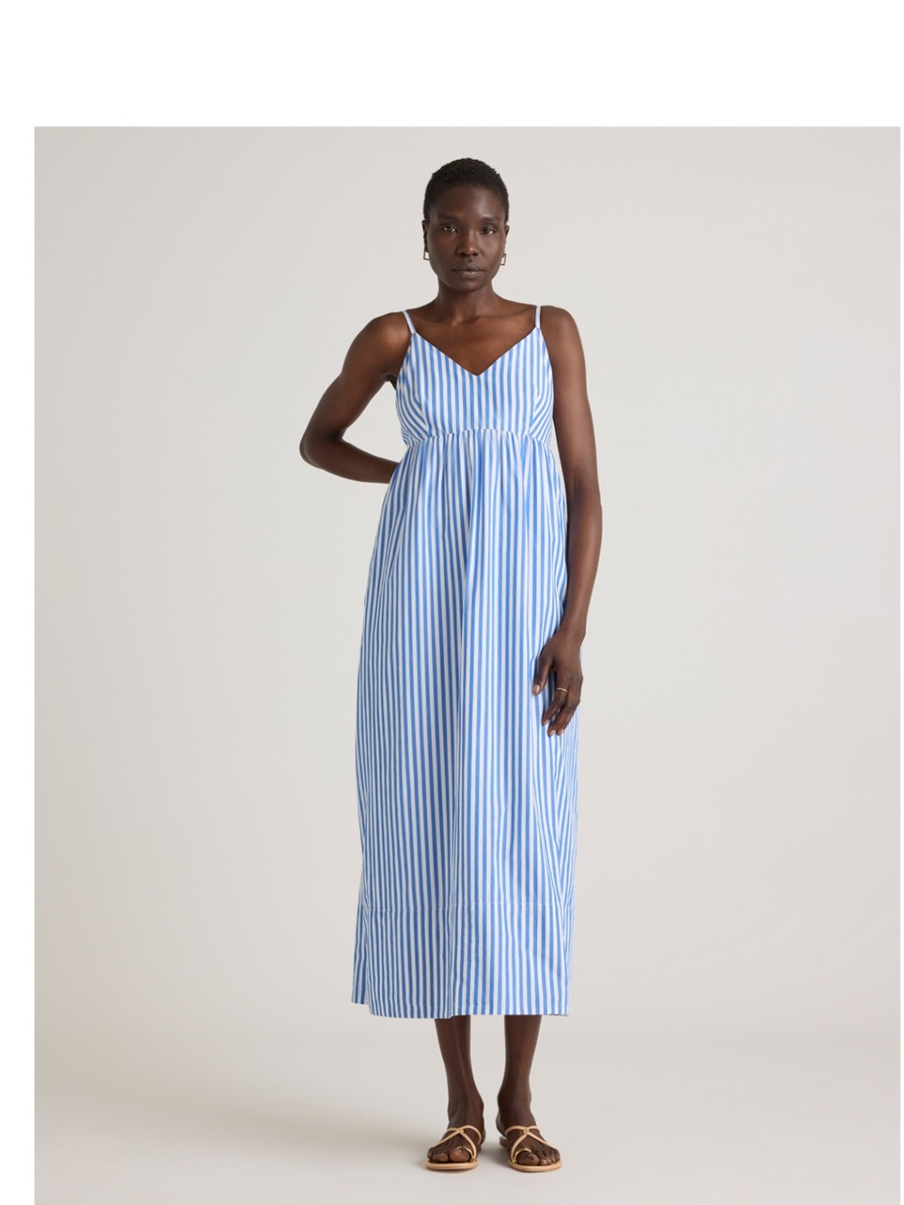 Quince 100% Organic Cotton Sleeveless Maxi Dress Size Medium